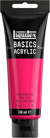 Liquitex Basics Fluorescent Pink Acrylic Paint 118 ml Tube