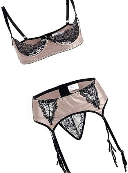 black lace bra and panties
