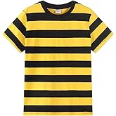 Spring&Gege Men's Short Sleeve Striped Cotton Crew Neck T-Shirts