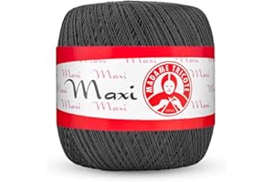 Maxi Madame Tricote Paris 100% Mercerized Cotton Yarn for Crochet and Knitting. NE 10/3 Nm 17/3 Suitable for All Crochet Techniques- Color Number 4933 Size No. 5. Castlerock (Pantone 18-0201)