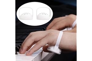 Koldot Piano Finger Trainer Ball Hand Corrector Finger Exercisers Posture Correction Tool Round Shape Semi Sphere Silicone Finger Training Ball for Beginners 2Pcs（White）