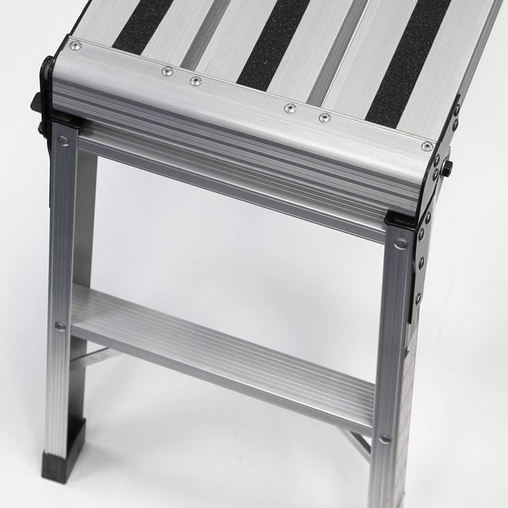 Faithfull FAISTEPUP3 Aluminium Fold Away Step Up Platform Max Load 150kg, Silver, 30cm W x 100cm L x 52cm H - Image 4