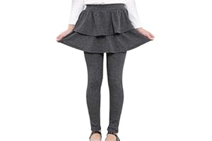 Auranso Girls Leggings with Skirt Kids Clothes Ruffle Tutu Pants 2-14 Years