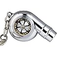 maycom Creative Spinning New Chrome Polished Silver Turbo Turbocharger Keychain Key Chain Ring Keyring Keyfob,make Whistle Sound