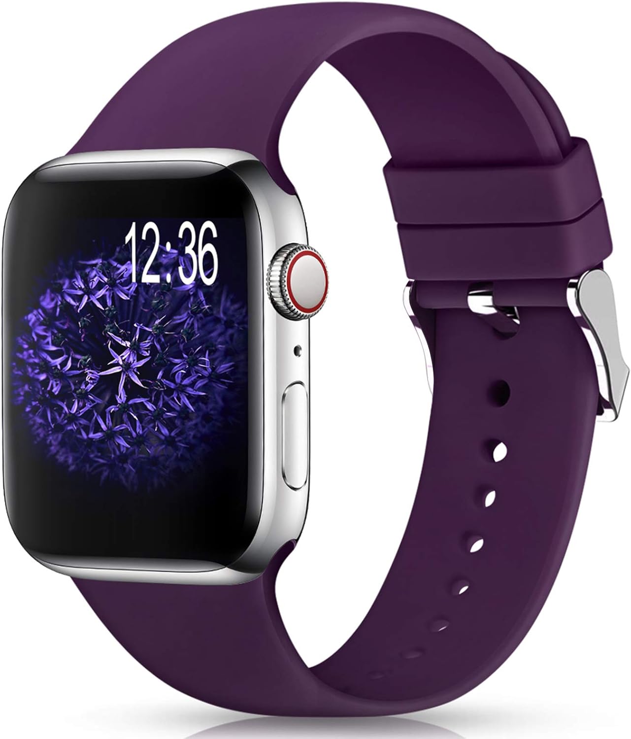 Sport Bands Compatible with Apple Watch Band 38mm 40mm 42mm 44mm,Soft Silicone Replacement Wristbands Straps for iWatch Series 1/2/3/4/5 Women Men