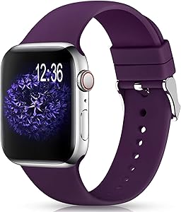 Sport Bands Compatible with Apple Watch Band 38mm 40mm 42mm 44mm,Soft Silicone Replacement Wristbands Straps for iWatch Series 1/2/3/4/5 Women Men