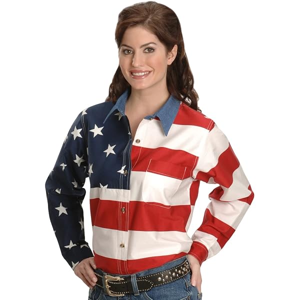 Chemise Western Femme Roper Bleue à Fleurs - Taille M, Manches 3/4, 100% Coton, Neuve