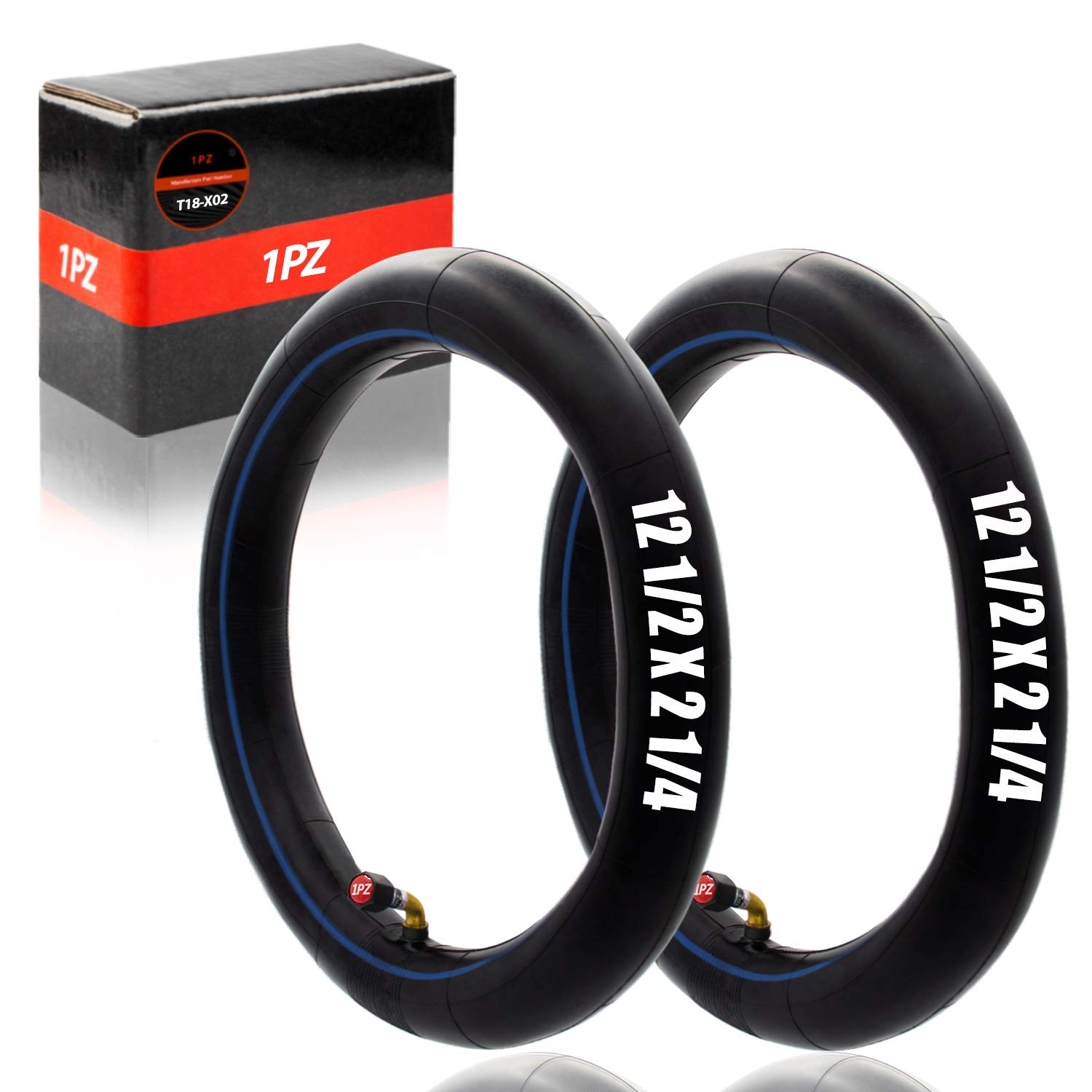 Photo 1 of 1PZ T18-X02 12.5x2.25 Inner Tube for Razor Pocket Mod Bella Chrissy Hannah Montana Electric Scooters Razor MX125 Dirt Rocket 12 1/2 x2 1/4 12x2.125 with TR87 Bent Valve Stem