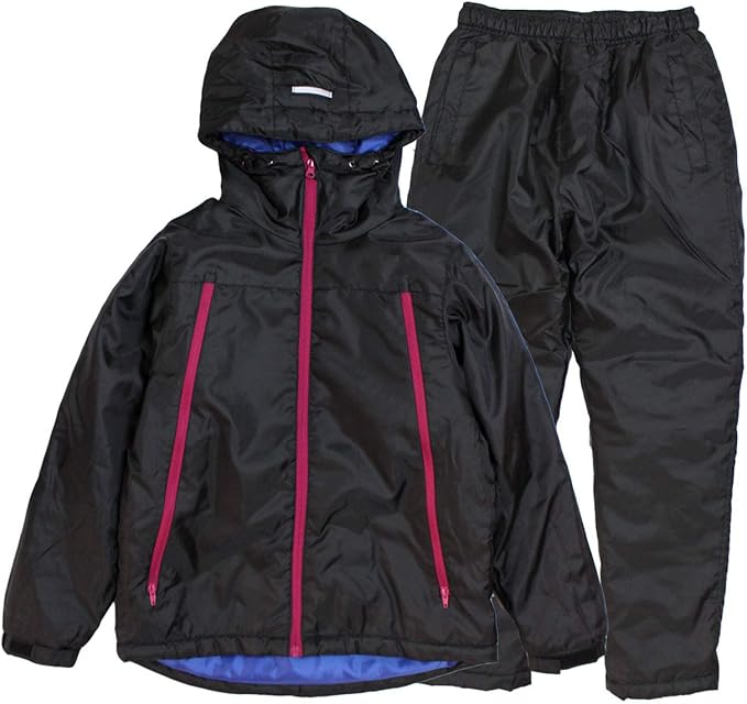 Amazon 防寒 中綿 セットアップ レディース アウター 中綿スーツ 上下セット 軽量 Hl ブラック Ll アウトドア アウトドアジャケット 通販