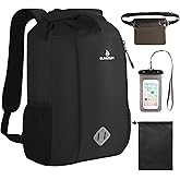 Sunnylon Dry Bag Backpack, 20L Dry Bag Waterproof with Waist Pouch and Phone Case,Roll top Dry bag for kayaking,Marine dry bag for Kayaking, Beach, Rafting, Boating, Hiking, Camping and Fishing