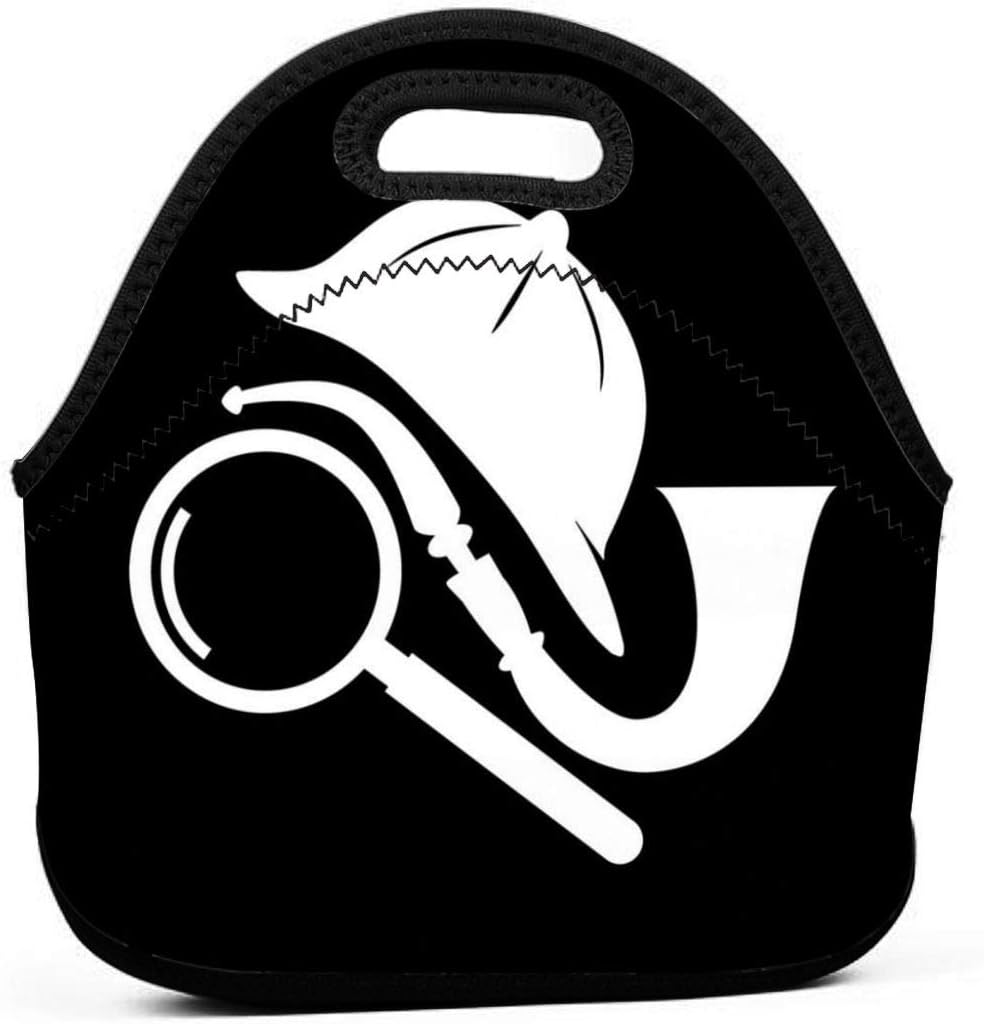 Sherlock Holmes Minimal Reusable Lunch Tote Bag Waterproof Picnic Lunch Box For School Road Walking And Office- Waterproof/Warm/Cooler