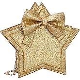 ZGMYC Little Girls Glitter Sequins Crossbody Purse Star-Shaped Bowknot Shoulder Bag Satchel