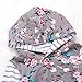 2PCs Baby Girl Flower Print Hoodies with Pocket Top + Striped Long Pants Outfit Set (12-18M(Tag90), Grey)