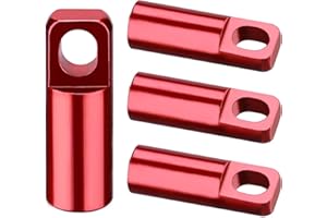 EVOZOOD Red Presta Valve caps 2 in 1 Bike tire caps tubeless Presta Valve stem Covers with Valve core Removing Function, Anodized Aluminum, Light Weight, high Performance (4 Pack)