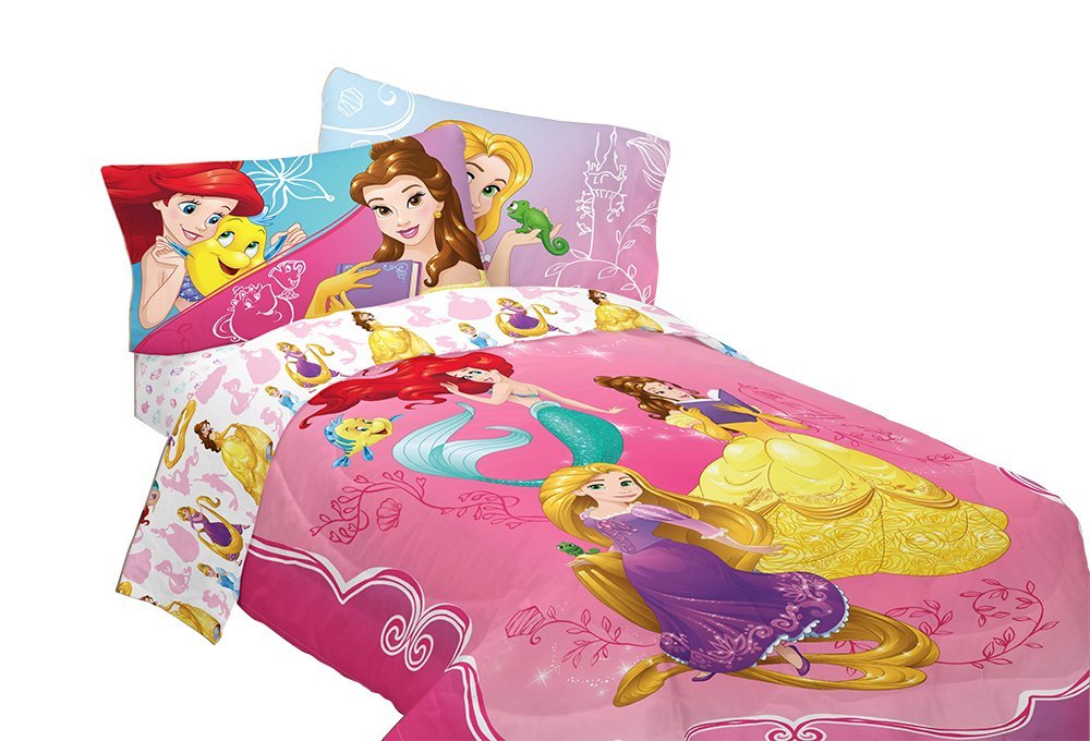 Princess Twin Full Size Comforter Disney Girls Kids Toddler Bedding