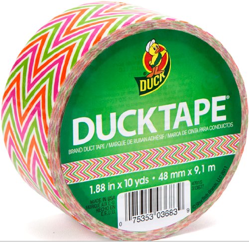 Duck Brand Zig-Zag Printed Duct Tape, 10 yards Length x 1-7/8