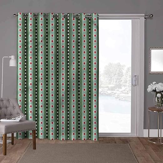 YUAZHOQI Cortinas térmicas para puerta de patio, geométricas, líneas