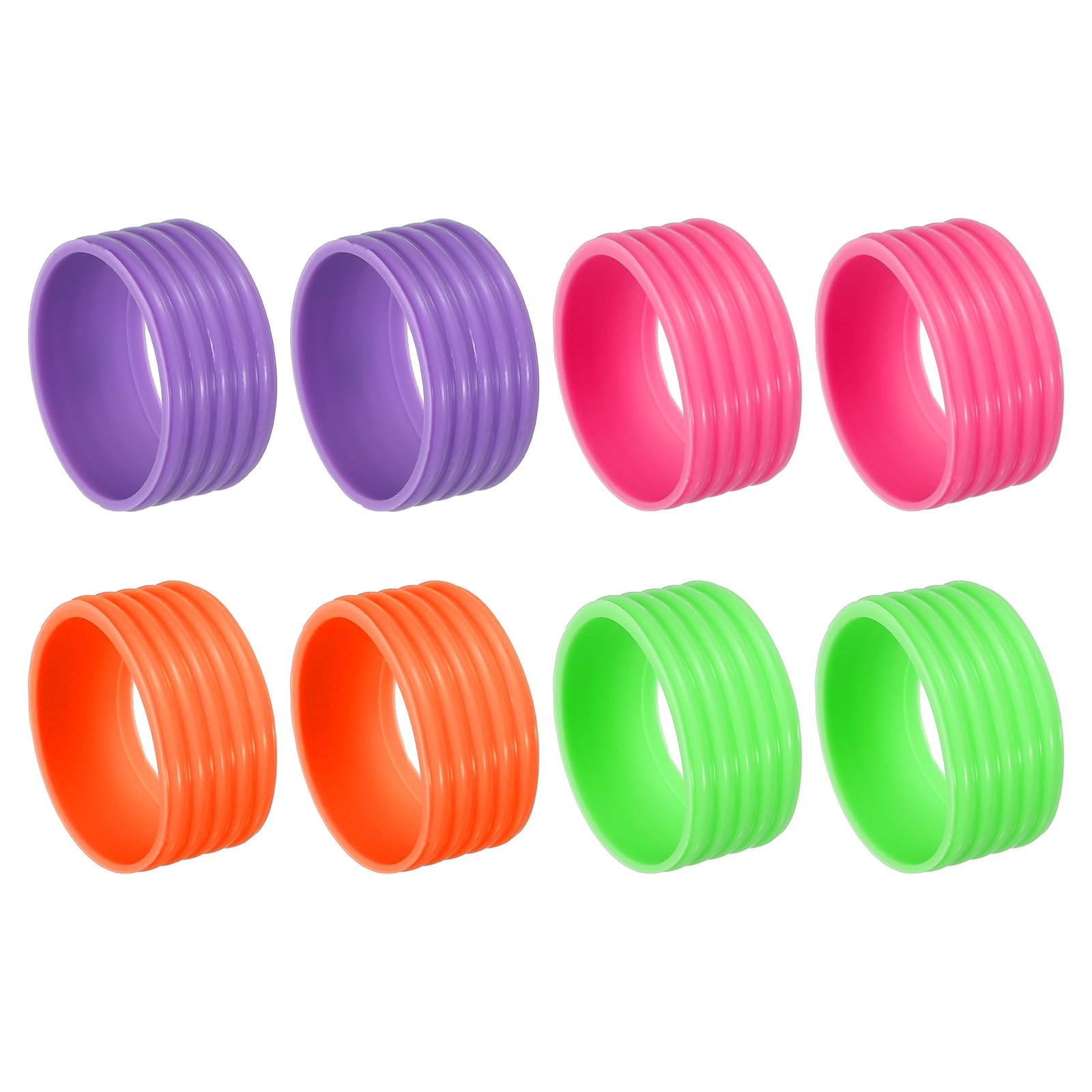 PATIKIL Badminton Racket Handle Grip Ring, 8 Pack Racquet Fix Ring Grip Band Rubber Ring Non-Slip Absorbent Overgrip in Place 4 Colors