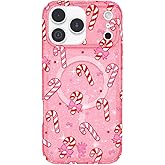 VELVET CAVIAR Case for iPhone 17 Pro Max | Compatible with MagSafe | 10ft Drop Tested | Protective Christmas Cases | Pink Peppermint Glitter