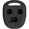 Keyless2Go Replacement for New Silicone Cover Protective Case for Remote Keys with FCC HYQ1512V N1412BBB HYQ12BBT - Black