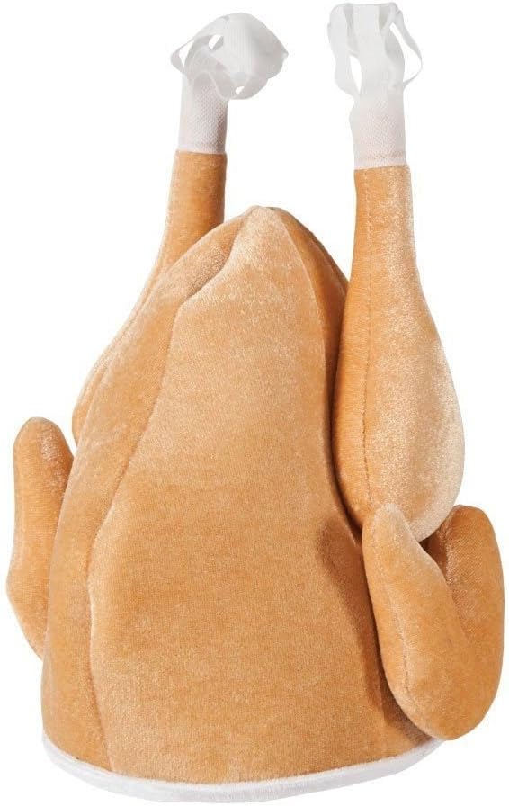 Roasted Turkey Hat Novelty Christmas Plush Santa Hat Costume Christmas Kids Adults Fancy Dress Party Xmas Office Fun Headwear Accessories