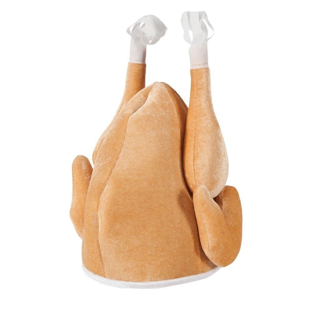 Roasted Turkey Hat Novelty Christmas Plush Santa Hat Costume Christmas Kids Adults Fancy Dress Party Xmas Office Fun Headwear Accessories