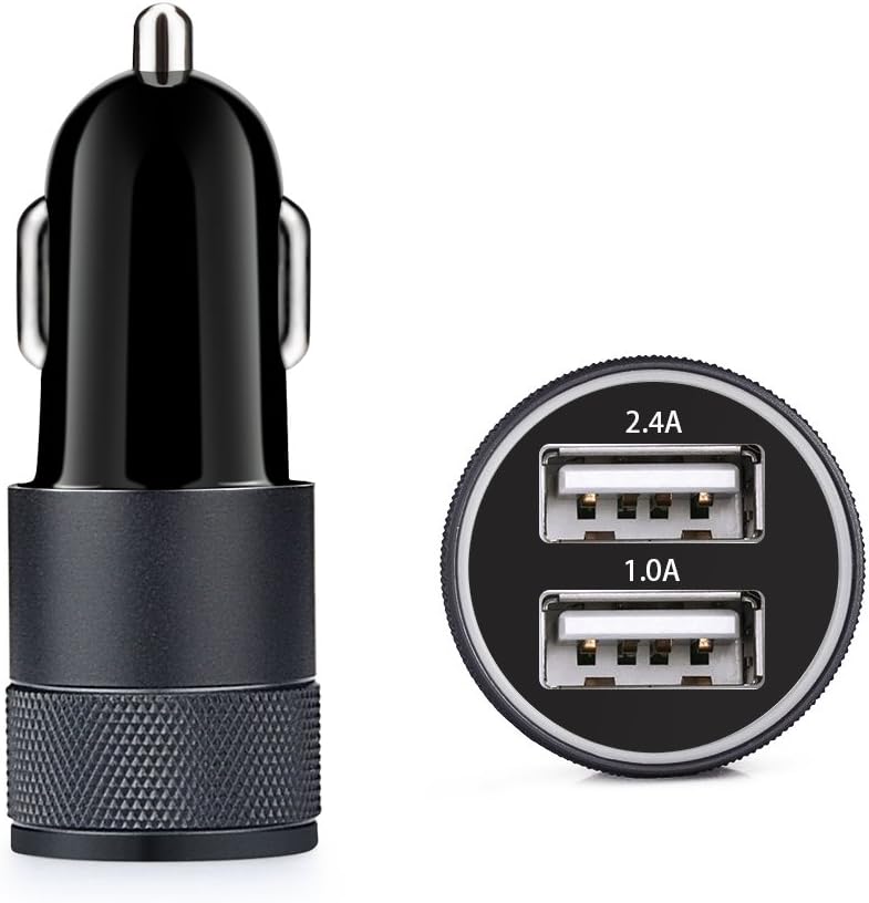 Car Charger,Sicodo 2-Pack 3.4A Dual USB Port Rapid Car Charger Adapter Compatible with iPhoneX,8,8 Plus,7 Plus,7S,6 Plus,6S,iPad,Tablet,Samsung Galaxy S9 S8,S7 Edge,HTC,Sony and Other USB Device 