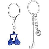 PATIKIL Golf Cart Keychain, Mini Cute Golf Ball Key Chain Sport Pendant Key Ring Bag Backpack Decor