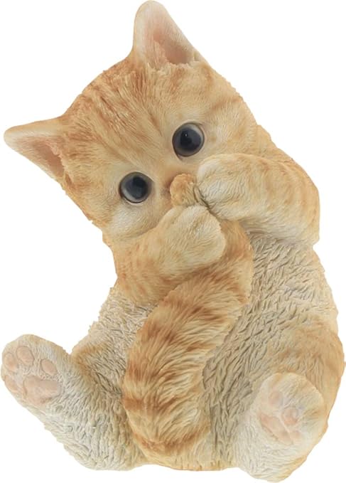 Amazon Co Jp 紅石 オブジェ べニーズキャット 茶トラ白 シッポをハムハム Qy 117y ホーム キッチン