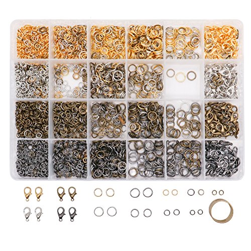 3000 pieces jewelry making kit,open jump rings, lobster…