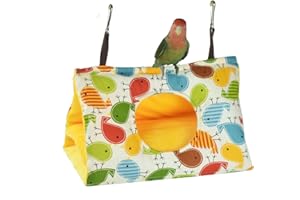 GUANLANT Parakeet Winter Warm Bird Nest House Cockatiel Hammock Bed Parrot Cage House Tent Snuggle Hut Budgies Sleeping Hideaway with Pad Lovebirds Conures Quaker