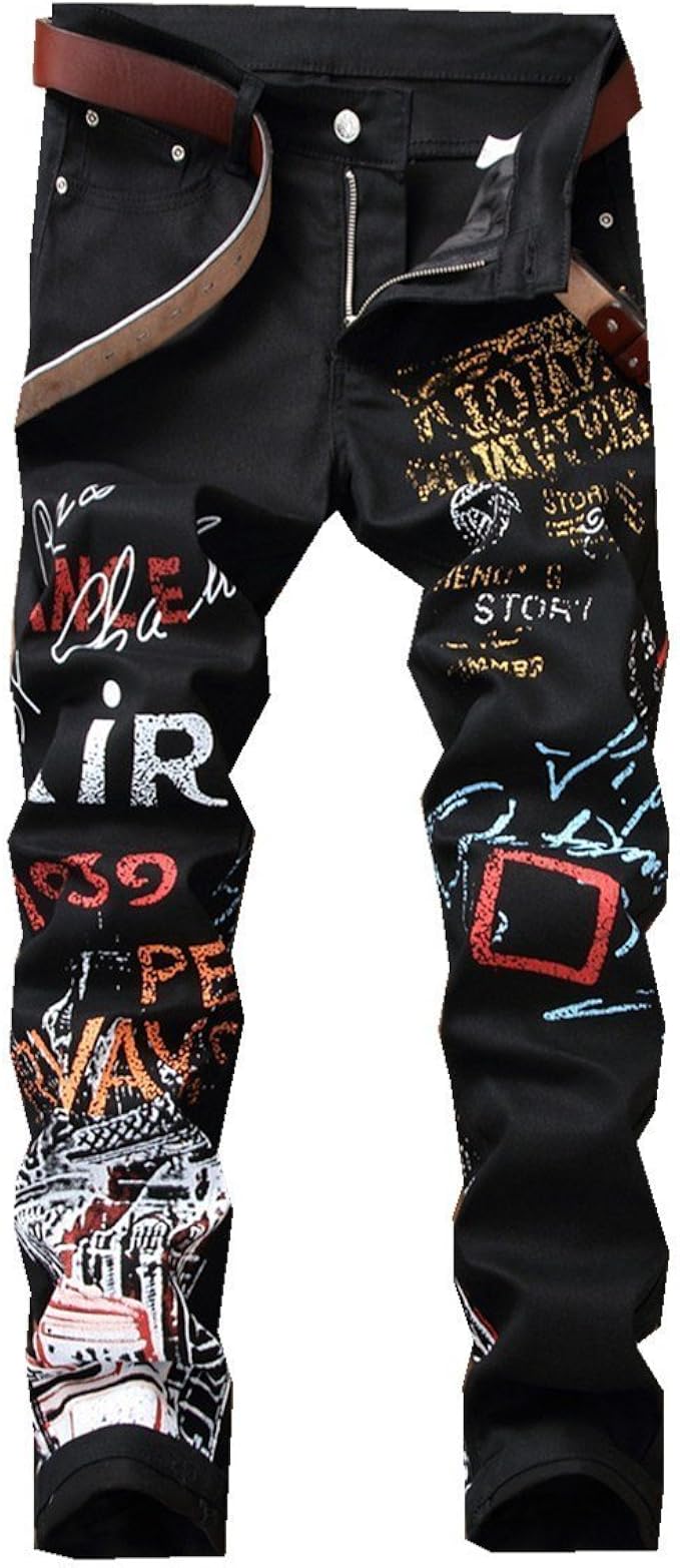 European And American Style Fashion Elastic Black Letters Printing Tight Slacks 32 Black At Amazon Men S Clothing Store Great news!!!you're in the right place for tight slacks. amazon com