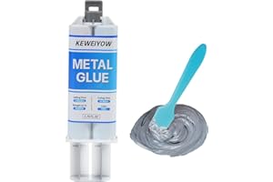 KEWEIYOW Metal Repair Glue,2 Part Metal to Metal Glue,1.76oz Heary Duty Welding Glue, Liquid Metal Filler,Suitable for Metal，Plastics，Ceramics and Steel,High-Temperature Epoxy Glue，High Strength Bonds