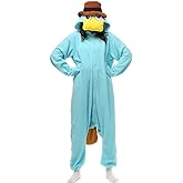 Wishliker Adult Onesie Animal Pajamas Halloween Cosplay Costumes Party Wear Blue