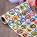 UNOMOR New Year Stickers Christmas Stickers, 500 Assorted Adhesive Roll Stickers 30 Patterns in 5 Rolls, Diameter 1 1?2