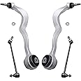 Detroit Axle - 4pc Front End Control Arms Kit for BMW M5 525i 528i 530i 535i 545i 550i, 2 Lower Forward Control Arms & Ball Joints 2 Stabilizer Sway Bars Replacement