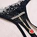 SS Queen Women Sexy Lace Sheer G-string Crotchless Pendant Underwear Panties (set1)