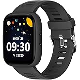 BIGGERFIVE Smart Watch for Kids, 1.8" Fitness Tracker Watch Pedometer, Heart Rate, IP68 Waterproof, Sleep Monitor, Calorie Step Counter, 5 Puzzle Games with/Without APP for Girls Boys Teens 5-16