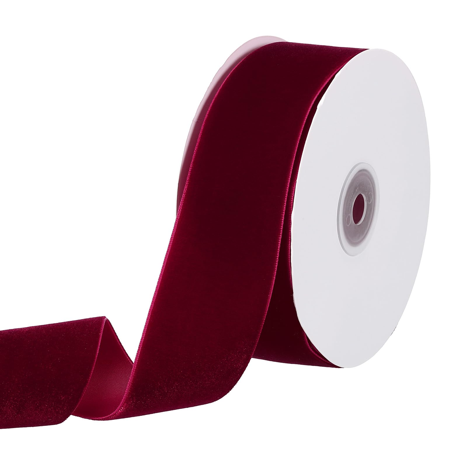 PATIKIL 1.5 Inch x 10 Yards Velvet Ribbons, Single Faced Vintage Velvet Ribbons Spool Perfect for Decor Gift DIY Wrapping Craft Wedding Hair Bow, Wine Red