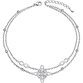 JZMSJF Anklets for Women S925 Sterling Silver Adjustable Beach Foot Ankle Bracelet Jewelry Gifts