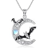 SELKAT Peace Dove/Swan/Owl/Bat Necklace 925 Sterling Silver Animal Pendant Necklace Jewelry Birthday Valentine's Day Gift for Women Wife