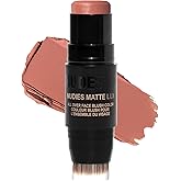 Nudestix Nudies Matte Lux – 3-in-1 Soft-Matte Blush Stick for Cheeks, Eyes & Lips with Built-In Brush | Cream-to-Powder Finish with Blurring Effect | Clean, Vegan, Travel-Friendly Makeup