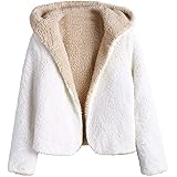 zaful hooded open front lamb wool teddy coat