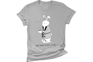 TYUHAW T-Shirt for Women Crewneck Easter PrintingDailyLoose Blouses Tops Tee Shirt Women