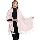 RonFoxi Soft Silky Pashmina Shawl Wraps Solid Colors Scarf for Wedding Evening Dresses