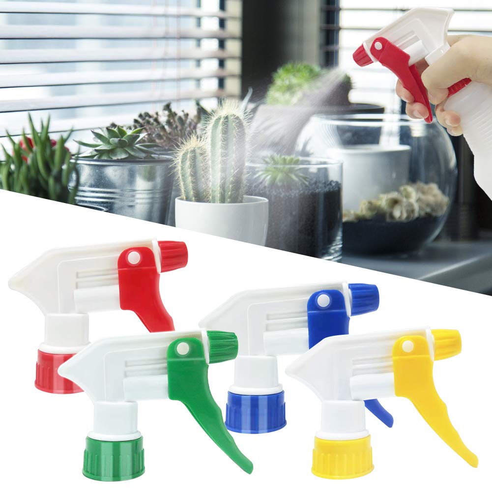 Plastic Spray Bottle Nozzle Heavy Duty Spraying Bottle Replacement Part Leak Proof Mist Water Bottle Spray Nozzle for Chemical Cleaning Solutions All-Purpose Adjustable Head Sprayer 4PCS: Industrial & Scientific