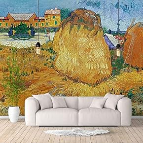 Wall Murals for Bedroom Starry Night by Van Gogh Famous Paintings Large Removable Wallpaper Peel and Stick Wall Stickers - 66x96 inches