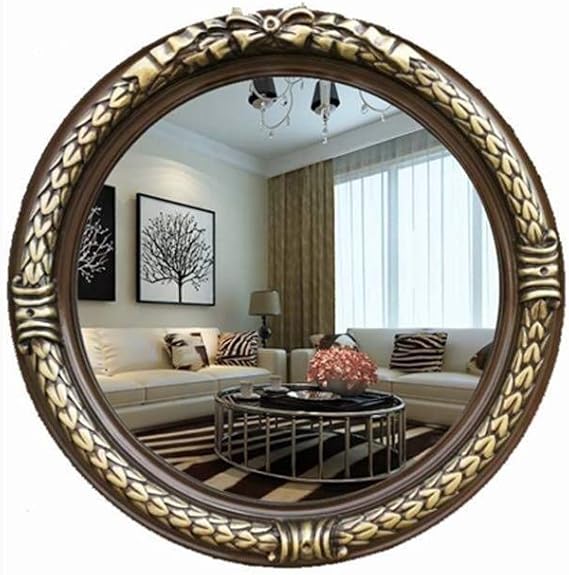 WENWEN Espejo del hogar Espejo Tocador Espejo, Princesa Ronda De Vestir