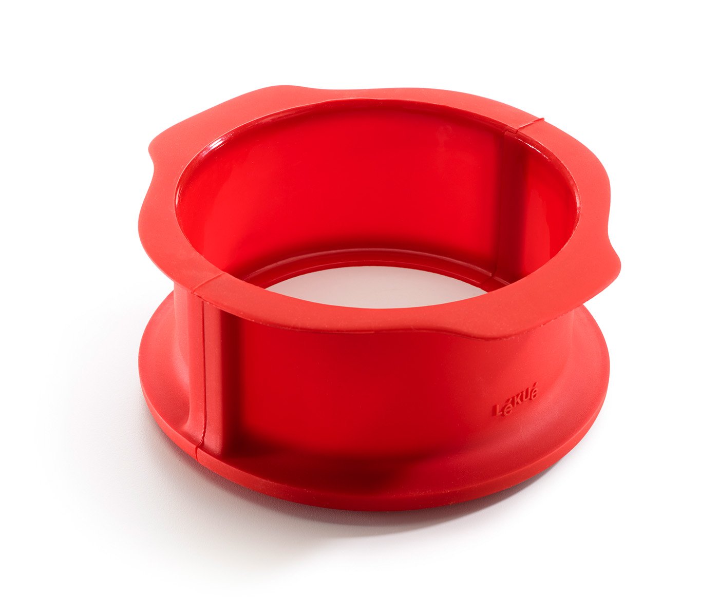 Lekue Round Duo Springform with Plate, Red, 15 cm