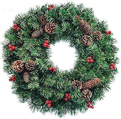 50cm Simulation Pine Cone Christmas Wreath Door Decoration